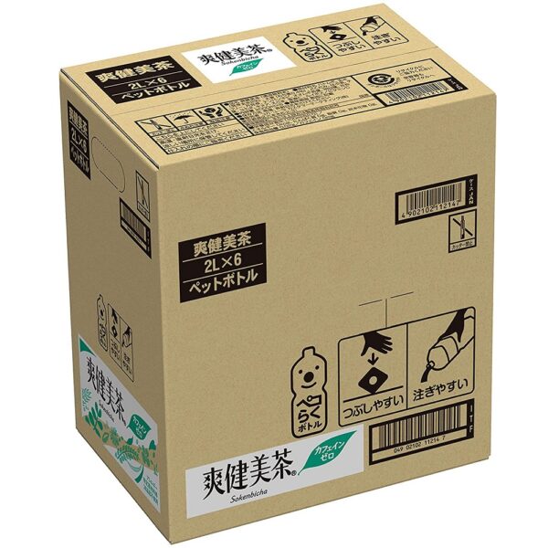 爽健美茶 ペコらくボトル 2LPET×6本_箱