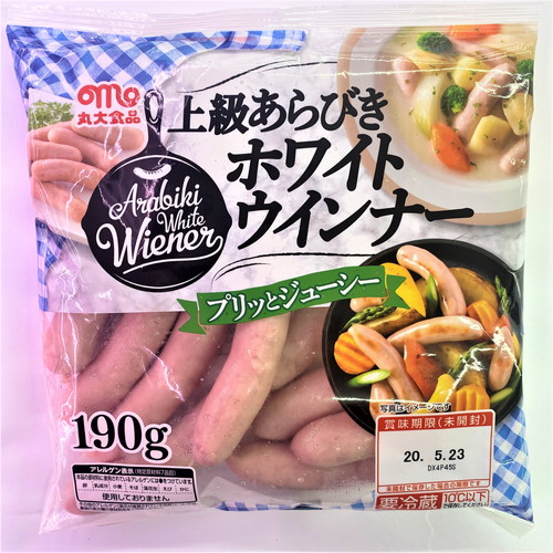 丸大食品 上級あらびきホワイトウインナー 190g Nikko Now 安威店