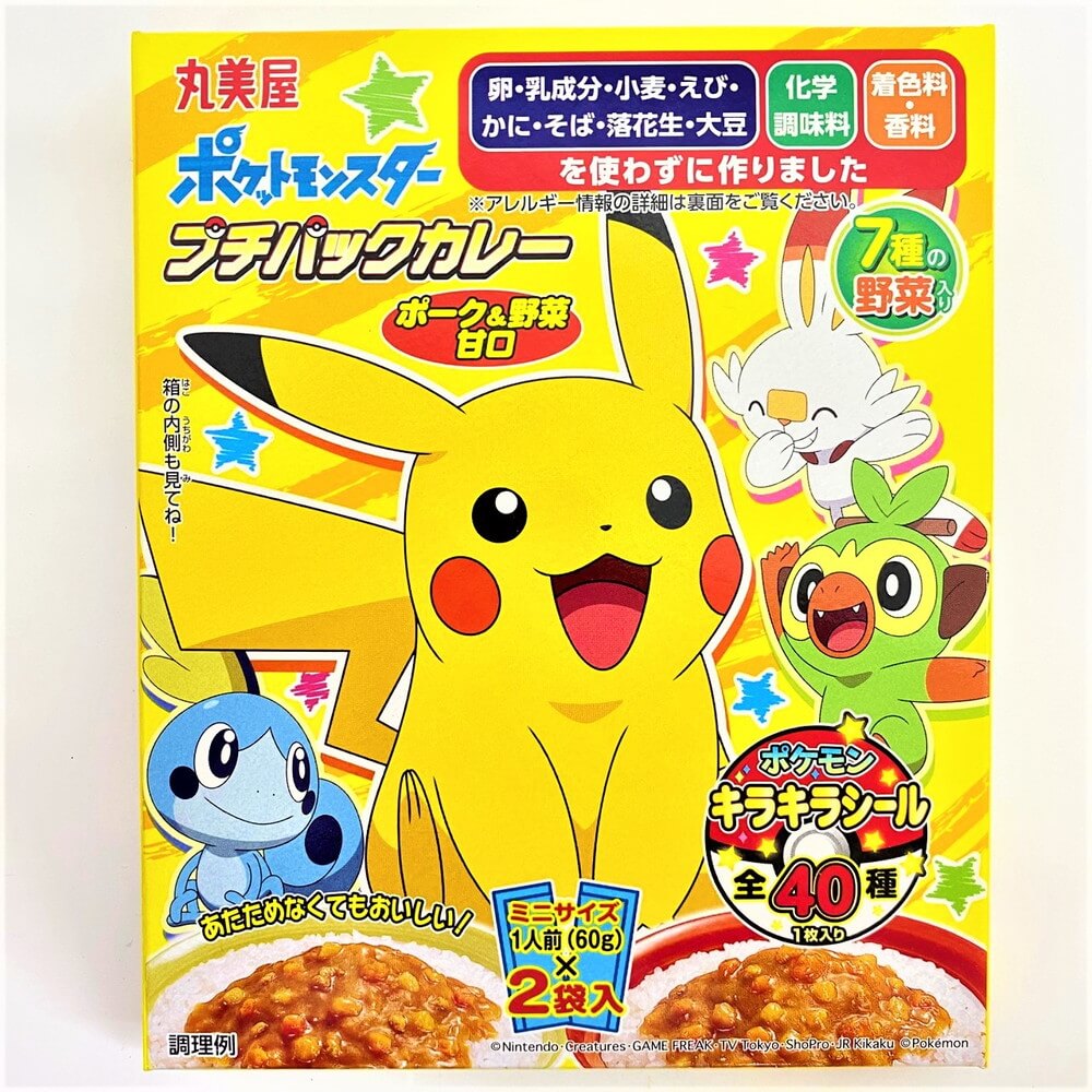 丸美屋 ポケットモンスタープチパックカレー 甘口 60g 2袋入 Nikko Now 安威店